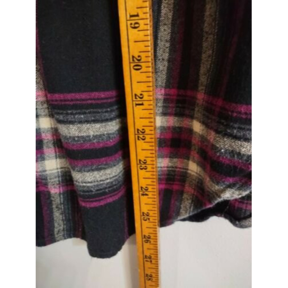 Women's Soft Surroundings Purple Black Plaid Button Shirt Sz Small Petite - Picture 5 of 7